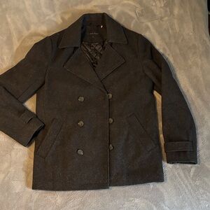Calvin Klein Double-Breasted Wool Peacoat